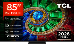 Televizor TCL RGB-MiniLed 85RM7L, 214 cm, Smart Google TV, 4K