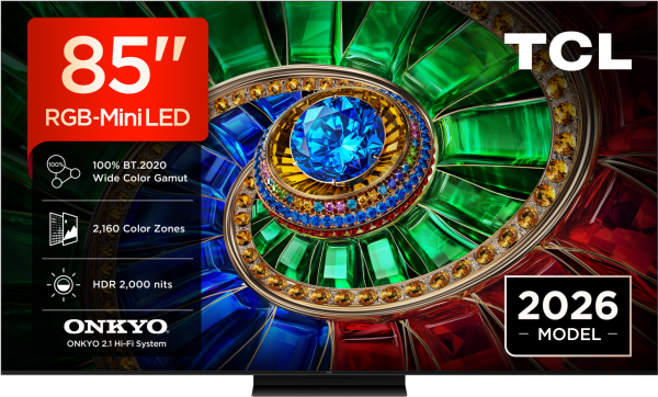 Televizor TCL RGB-MiniLed 85RM7L, 214 cm, Smart Google TV, 4K