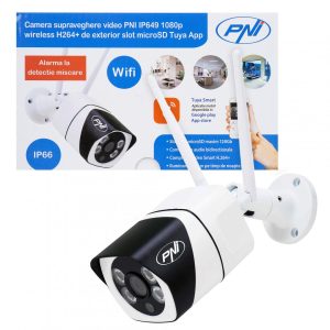 Camera supraveghere video PNI IP649 cu IP, 2MP 1080P, WiFi,