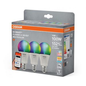 3 Becuri LED RGB inteligente Osram SMART+ Matter over WiFi