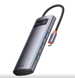 Docking station Baseus Metal Gleam, USB Type-C, Gri, 2 ani
