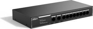 DAHUA 10-Port Economical Gigabit PoE Switch with 8-Port PoE, Port