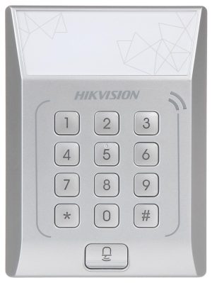 Cititor standalone cu tastatura si card de proximitate Hikvision, DS-