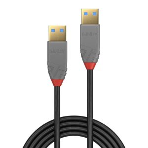 Cablu Lindy LY-36752, USB 3.2 Type A, 2m, Anthra Line