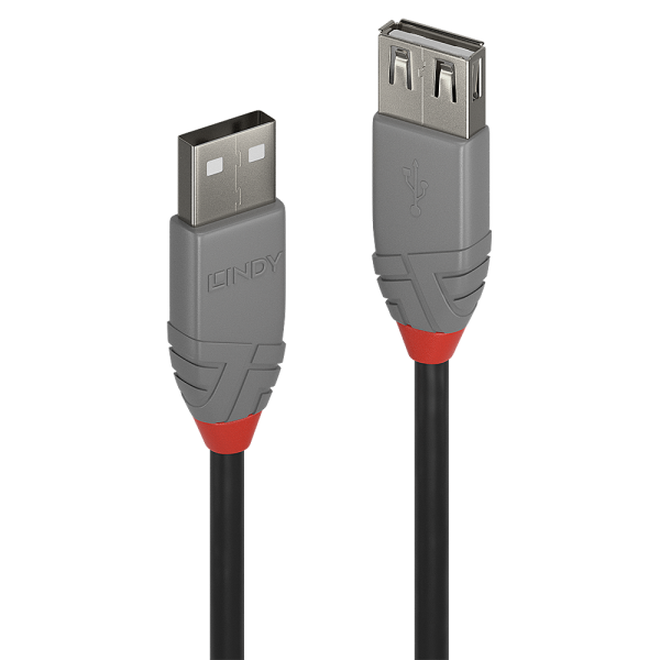 Cablu Lindy USB 2.0 Type A Extension Cable, Anthra Line,