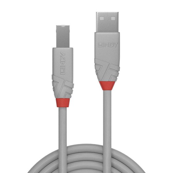 Cablu Lindy Anthra Line, USB A/ USB B, 2 m,