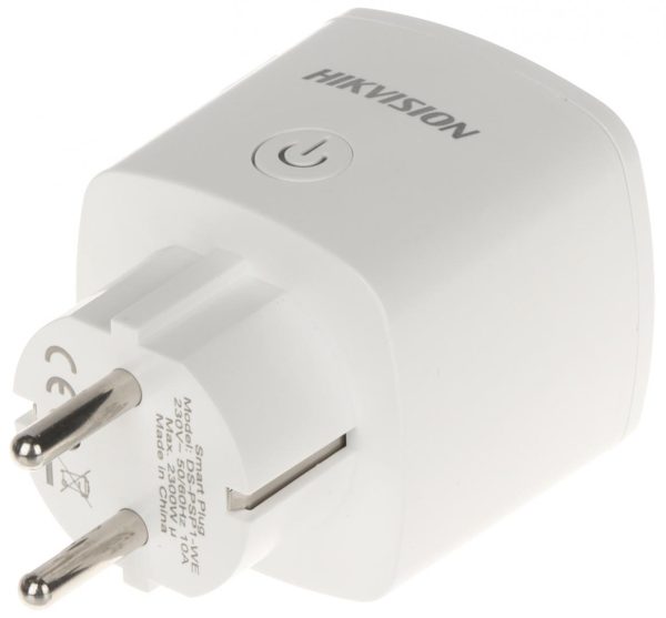 Priza inteligenta wireless Hikvision DS-PSP1-WE, control remote din aplicatie sau