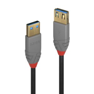 Cablu transfer Lindy LY-36760, USB 3.2 Type A, 0.5m, Anthra