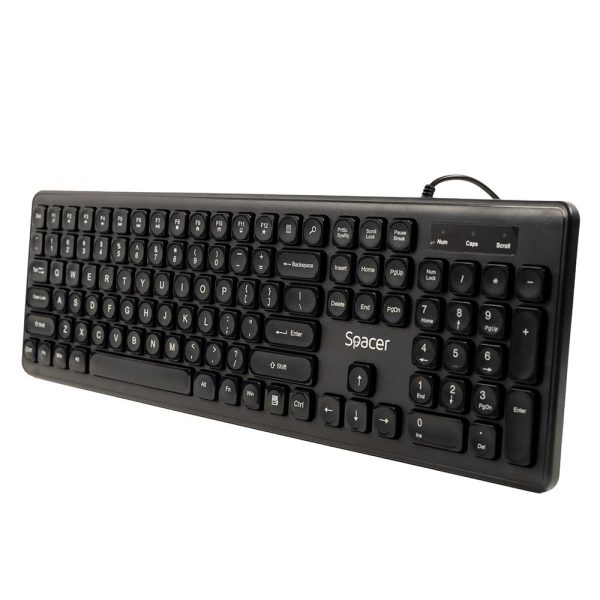 Tastatura Spacer SPKB-LWP-03, USB, Negru