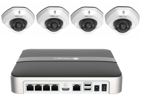 Kit supraveghere video Milesight 4 buc camera Dome MS-C2973-PD +
