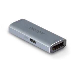 Cablu Lindy DisplayPort 1.4 Repeater, DisplayPort, Gri