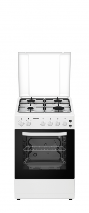 Aragaz gaz Heinner HFSC-S50LITGWH, 4 arzatoare, aprindere electrica plita/cuptor, dispozitiv
