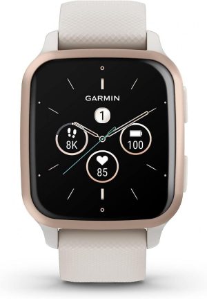 Smartwatch Garmin Venu Sq 2 Music, 40mm, Ivory/Peach
