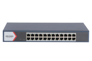 Switch Hikvision DS-3E1524-EIV3: 24 × gigabit RJ45 ports, tensiune alimentare