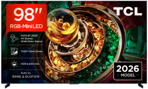 Televizor TCL RGB-MiniLed 98RM9L, 248 cm, Smart Google TV, 4K