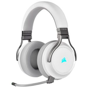 Casti Gaming Head-band Corsair Virtuoso RGB, Wireless/Wired, Alb