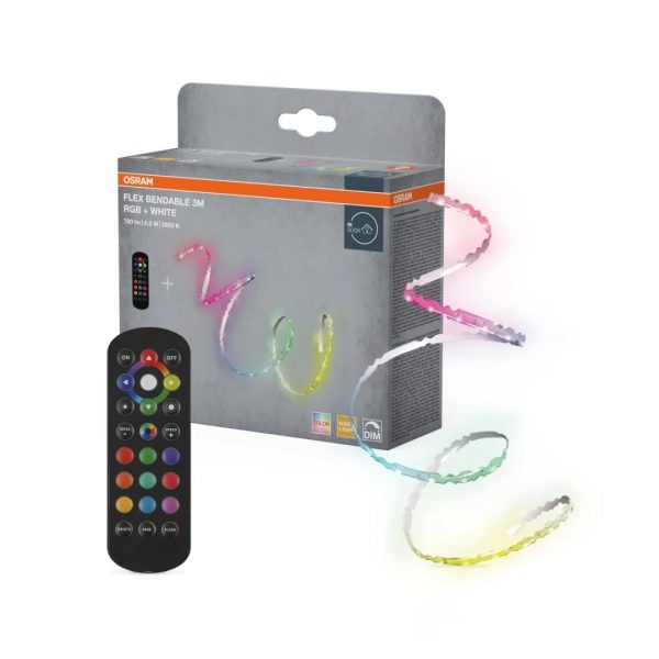 Kit Banda LED RGB Osram FLEX BENDABLE cu Telecomanda, 6.5W,
