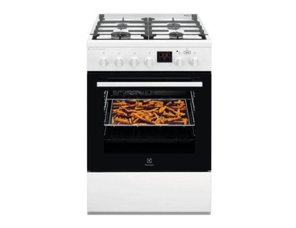 60x60 cm; Mixt; 4 arzatoare gaz; Gratare fonta; Cuptor electric