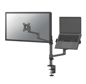 Suport monitor cu suport pentru laptop Neomounts DS20-425BL2, 27'', birou,
