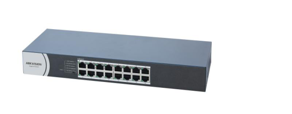 Switch Hikvision DS-3E0516R-O: 16 × 10/100/1000 Mbps RJ45 Port, tensiune