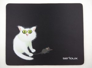 Mouse pad Serioux, model Cat and mice, MSP02, suprafata textila,