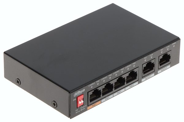 DAHUA SWITCH 6P 10/100 4POE PORTS Switch unmaneged cu 6