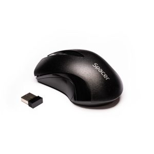 Mouse Wireless SPACER SPMO-W12, 1001 2000 dpi, Negru