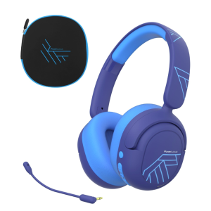 Casti Over-ear PowerLocus Lion Kids, Wireless/Wired, Albastru