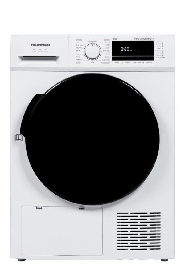 Uscator de rufe HEINNER HHPD-M10G5PBKD++, 10 kg, Clasa: D, Alb
