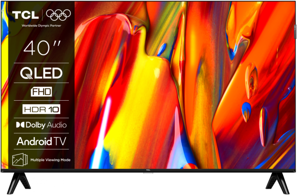 Televizor TCL QLED 40V5C, 100 cm, Smart Google TV, Full