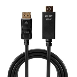 Cablu Lindy 10.2G, DisplayPort/ HDMI, 2m, Negru