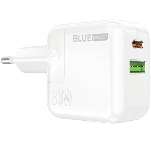 Incarcator retea BLUE Power BC111A, 30W, 2 porturi, Alb