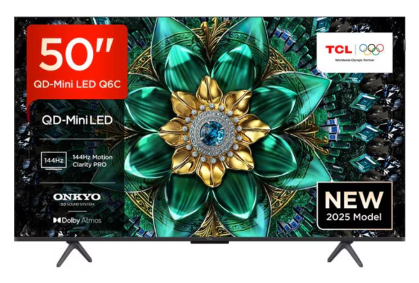 Televizor TCL QD-MiniLED 50Q6C, 126 cm, Smart Google TV, 4K