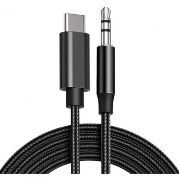 Cablu Audio Lemontti USB-C-Jack 3.5mm, USB C/ 3.5mm Jack, 1m,
