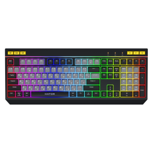 Tastatura Gaming HATOR Icefall, RGB, USB, Negru, EN US
