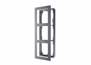 Panou frontal pentru 3 module videointerfon modular Hikvision DS-KD-ACW3; permite