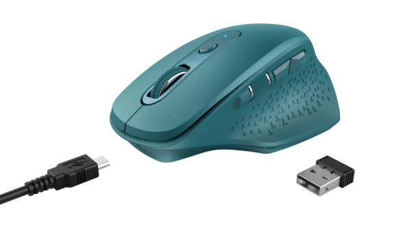 Mouse Wireless Trust Ozaa, 2400 dpi, Albastru