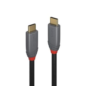 Cablu Lindy Anthra Line, USB Type C, 2m, Negru