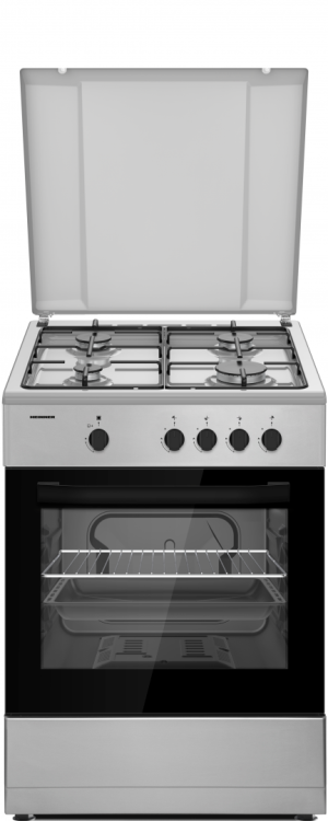 Aragaz gaz Heinner HFSC-SME66ISL, 4 arzatoare, aprindere electrica plita/cuptor, dispozitiv
