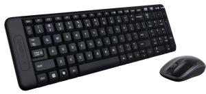 Kit wireless tastatura si mouse Logitech MK220, taste numerice, negru
