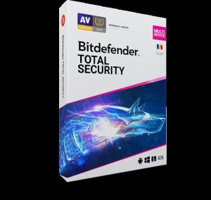 Licenta retail Bitdefender Total Security - protectie anti-malwarecompleta pentru Windows,