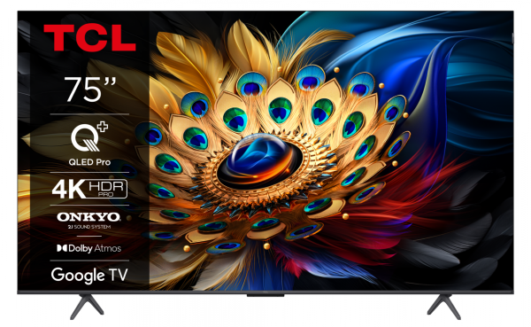 Televizor TCL QLED 75C655 PRO, 189 cm (75"), 4K, Smart