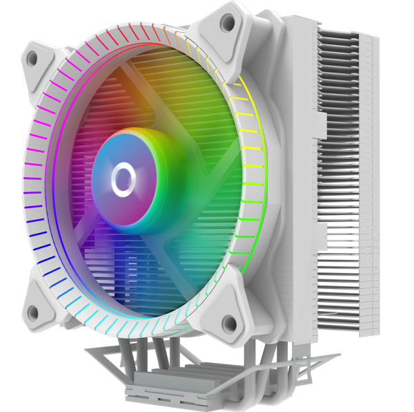 Cooler Procesor AQIRYS URANUS LS ARGB ALB, Aer, 12 cm,