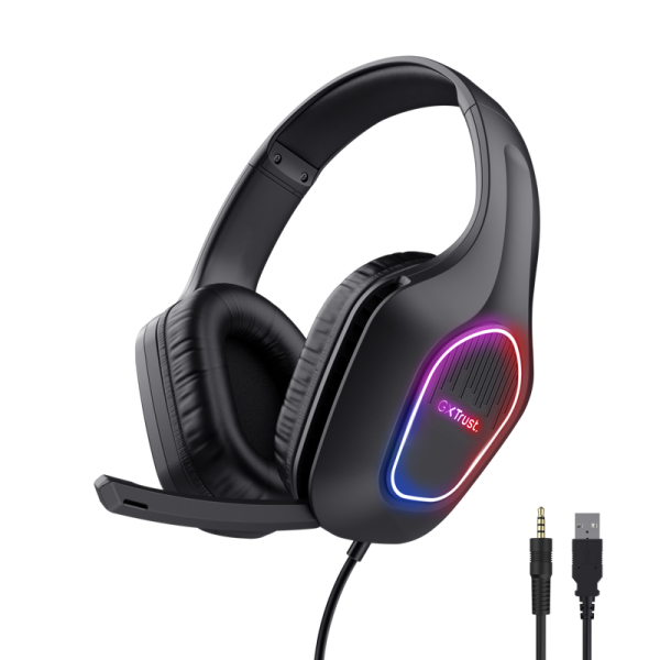 Casti Gaming Head-band Trust GXT 416 Zirox, Wired, Negru