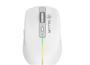 Mouse Wireless Tellur Silent Click, 1600 dpi, Alb