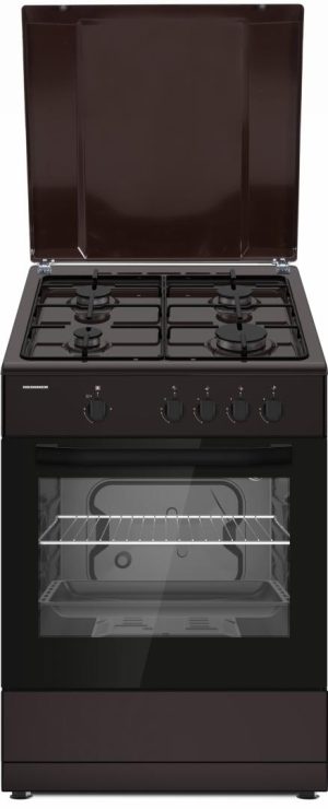 Aragaz gaz Heinner HFSC-SME66IBRW, 4 arzatoare, aprindere electrica plita/cuptor, dispozitiv
