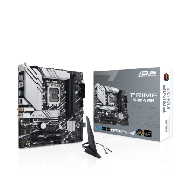 Placa de baza ASUS PRIME B760M-A WIFI, LGA 1700, DDR5,