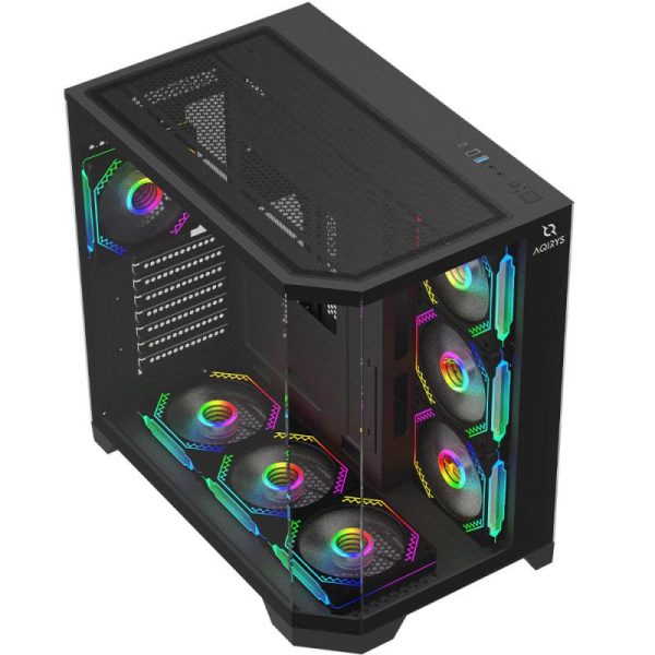 Carcasa AQIRYS Titan, ARGB, Mid Tower, Black