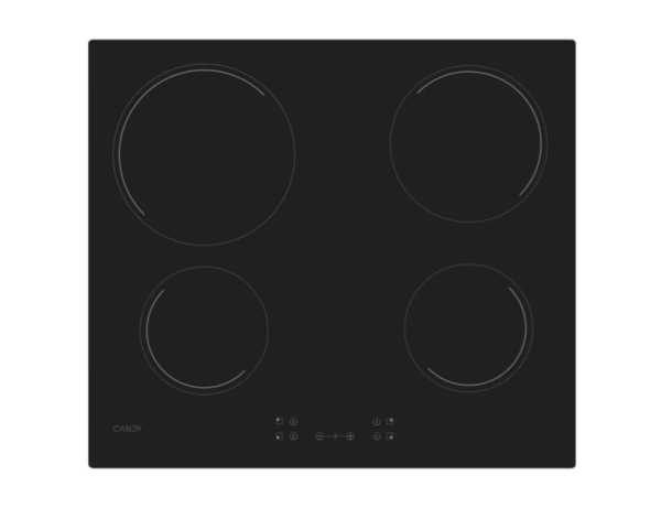 Plita Incorporabila Candy CH64CCB/4U2 ceramic, 60cm, 4zones, cut glass, black