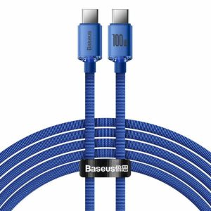 Cablu Baseus Crystal Shine, USB C/ USB C, 2 m,
